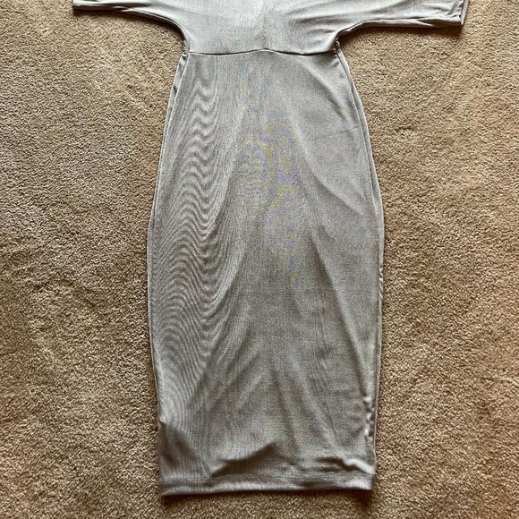 JLUXLABEL Gray Twist Front Dress - Picture 8 of 8